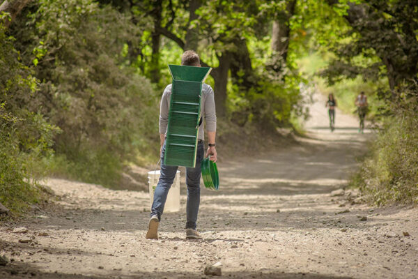 36" Length Lightweight Green Sluice Box with 30" Riffle length and a Shoulder Strap inc. 2 Carabineer - Image 7