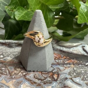 Gold in Quartz / with Nuggets Ring - Lady RL696Q