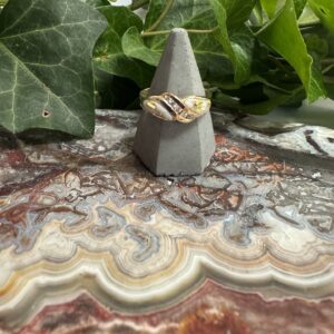 Gold in Quartz / with Diamonds Ring - Lady RL612D10Q