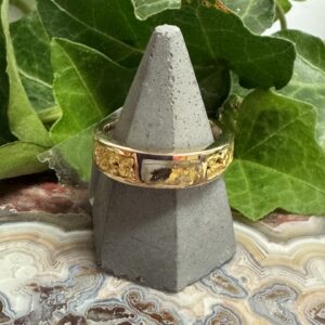 Gold in Quartz Ring with Natural Gold Ring RL733N