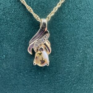 Gold in Quartz Bezel set Pendant PN792SDQ