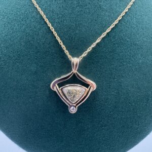 Gold in Quartz Bezel set Pendant PN1142DQ