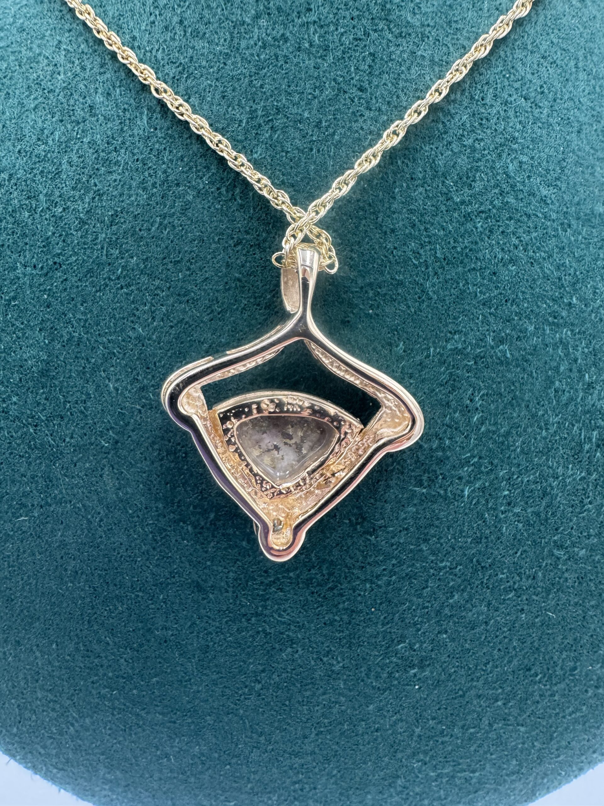 Gold in Quartz Bezel set Pendant PN1142DQ - Image 2