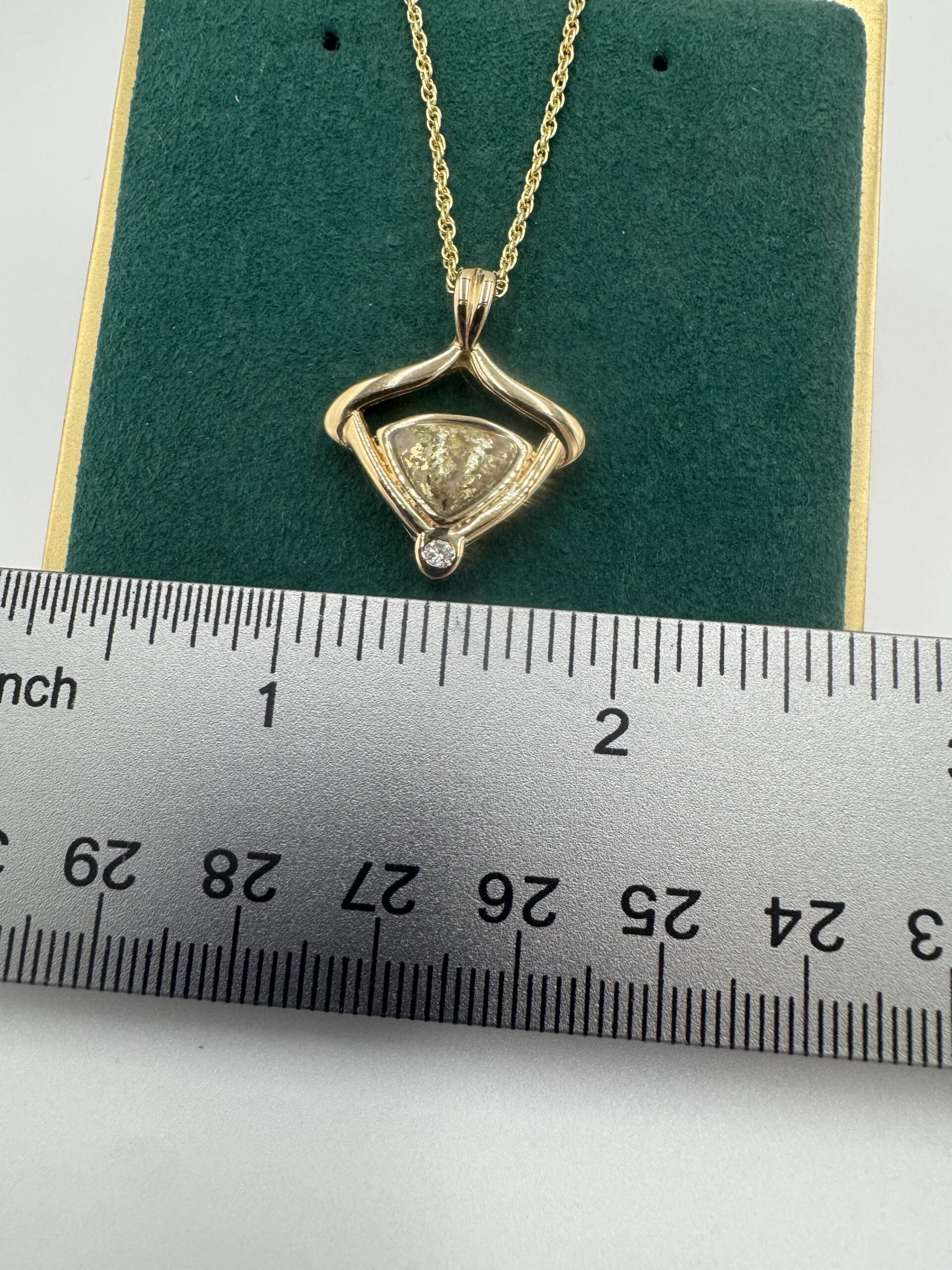 Gold in Quartz Bezel set Pendant PN1142DQ - Image 4