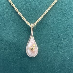 Gold in Quartz Bezel set Pendant PN433QX