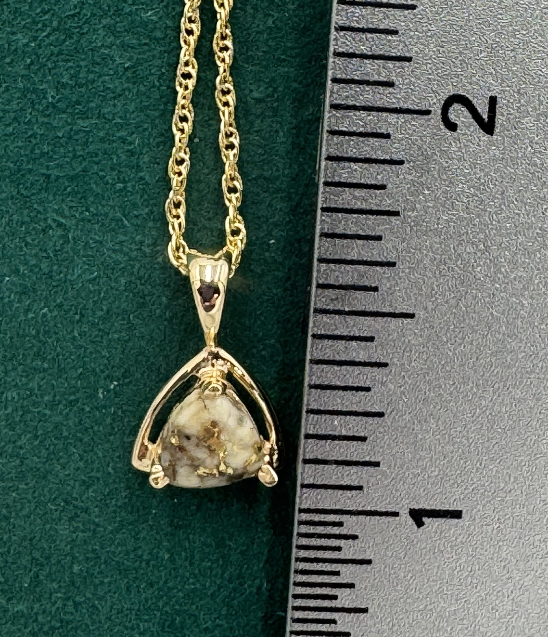 Gold in Quartz Bezel set Pendant PN441QX2 - Image 4