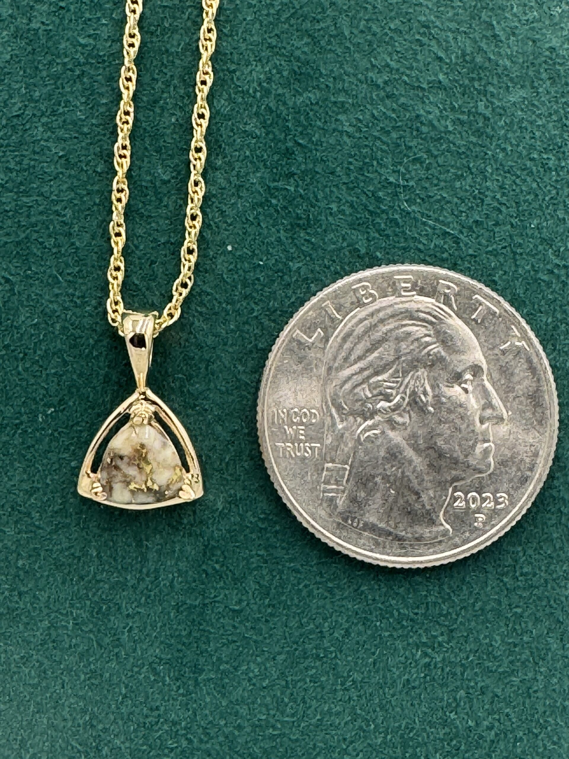 Gold in Quartz Bezel set Pendant PN441QX2 - Image 5