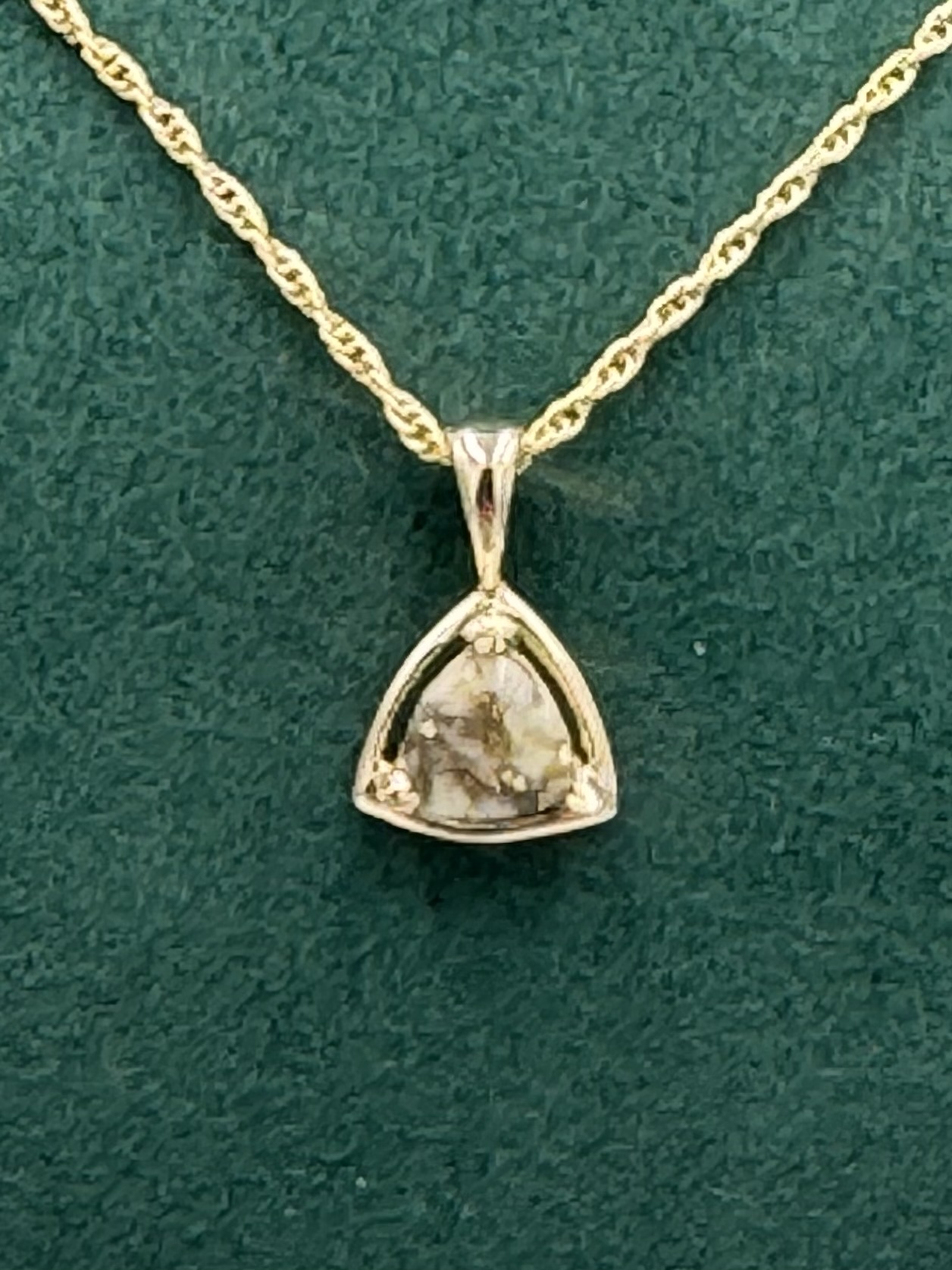 Gold in Quartz Bezel set Pendant PN441QX2