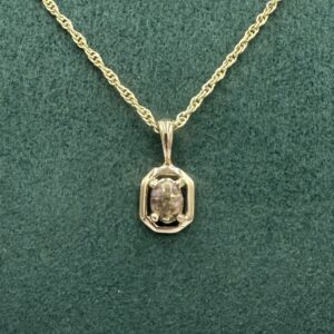 Gold in Quartz Bezel set Pendant PN452QX