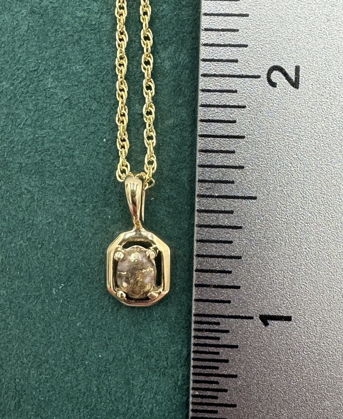 Gold in Quartz Bezel set Pendant PN452QX - Image 3
